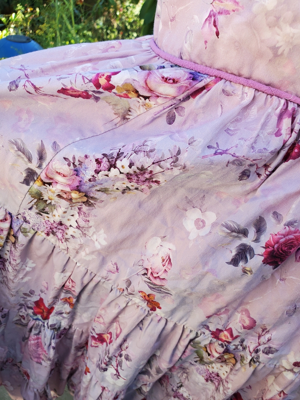 Kitrem D'Amour Lilac Floral Tiered Sundress for with Ruffle Trim - Picture 3 of 8